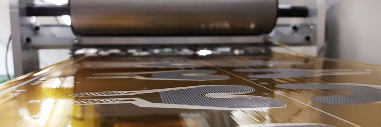 printing machine prints flexible pressure sensors on thin foil